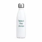 Customizable 500ml White Aluminum Water Bottle – Lightweight Glossy Finish Personalized Sports Bottle with Carton Box