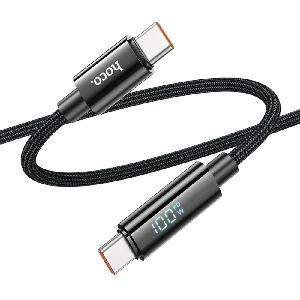 HOCO U125 Benefit 100W Charging Data Cable With Display Type C To Type C