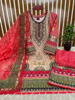 Readymade Micro Stitch Digital Print Kameez, Pant and Orna
