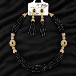 Premium Turkish Crystal & Antique Ball Necklace Set