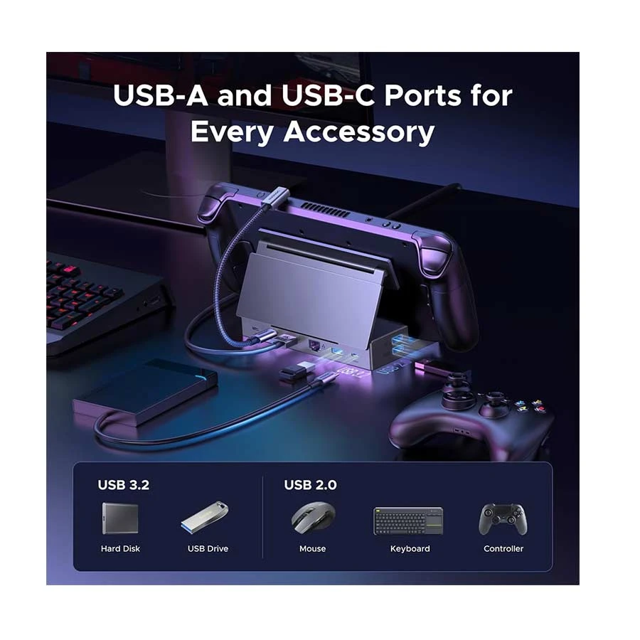 UGREEN CM800 55733 9 Port USB-C Hub with DP, PD 100W and SD/TF, Gray