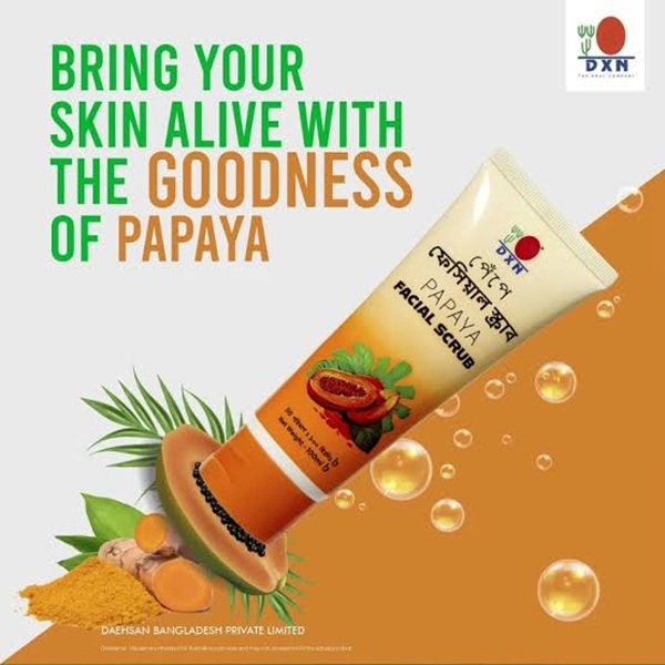 DXN Organic Papaya Facial Scrub 120 ml