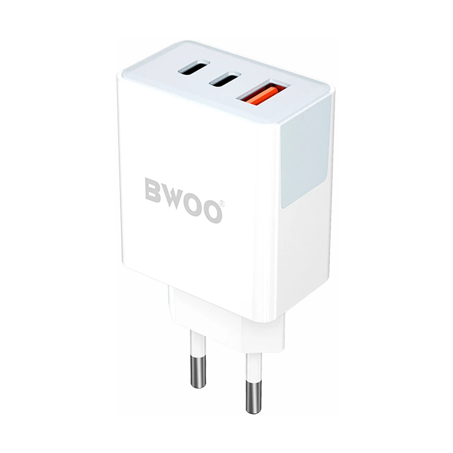 Bwoo BO-CDA133 40W PD QC USB & Dual USB-C Charger White (EU)