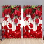 2 Piece 3D Print Premium curtain