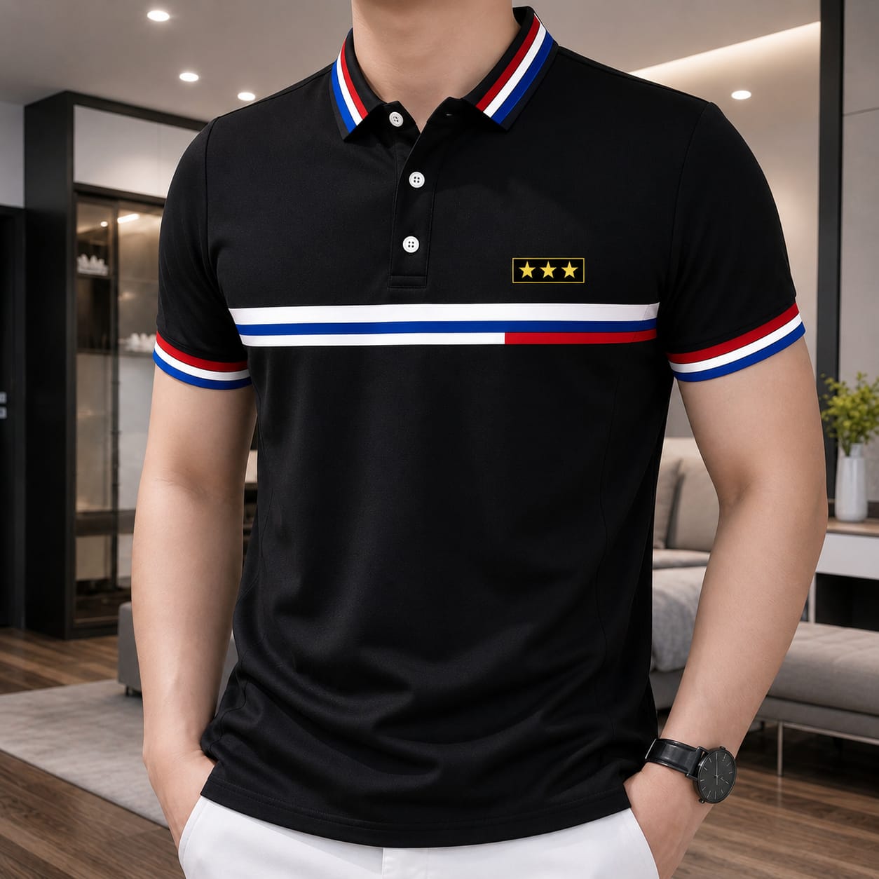 Men's Cotton Polo Shirt, Half Sleeve, Size M, 3 Colours