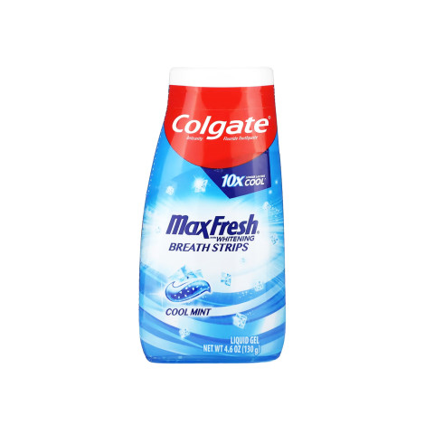 Colgate Maxfresh Whitening Breath Strips Cool Mint Liquid Gel 130g (Mexico)