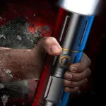 Rechargeable LED Flashlight with Telescopic Zoom & Power Bank Function