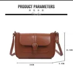 Women's PU Leather Square Crossbody Messenger Bag, 6 Colours