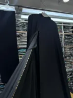 Abaya Full Set with Lace Work, Koti and Hijab, Body 36 to 46