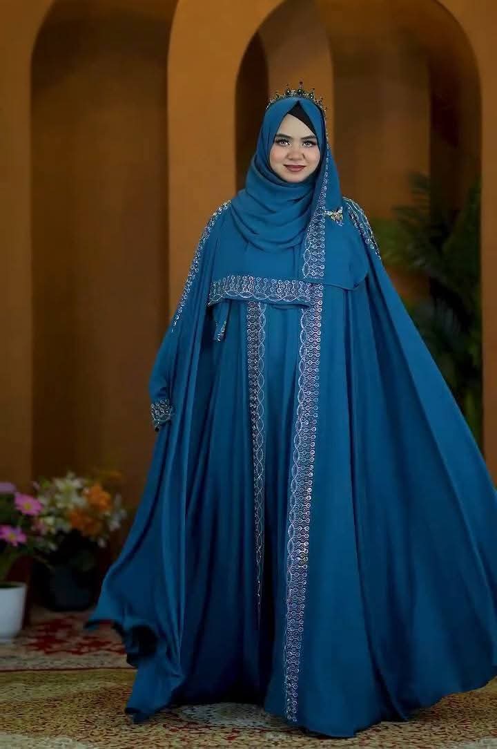 Sehzadi Abaya Full Set with Inner, Koti, Hijab and Stone Work