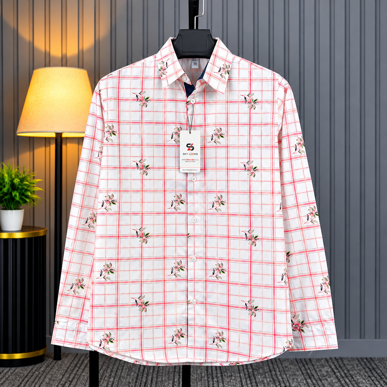 Pure Cotton Check Contrast Shirts