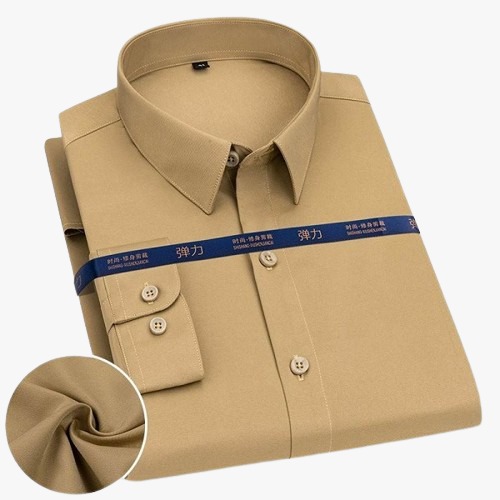 Men's Pure Cotton Long Sleeve Formal Shirt, Regular Fit
