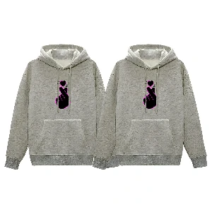 Comfortable Winter Couple Hoodie -Gray