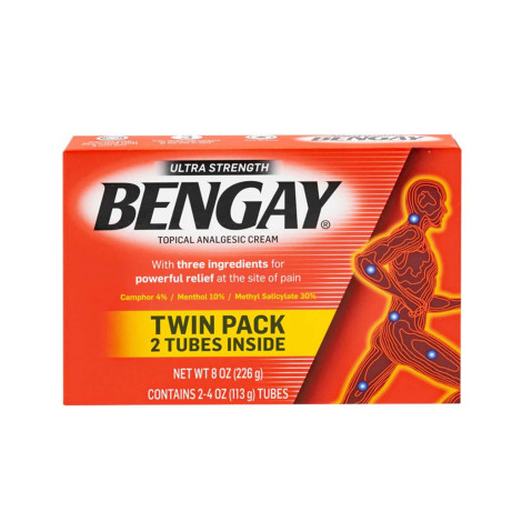 BENGAY Topical Pain Analgesic Cream Twin pack 2 Tubes Inside 226g (USA)