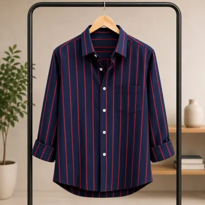 Men's Formal Check Shirt in Oxford Cotton, Collar 15 to 16.5