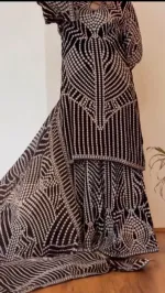 Women's Eid Silk Three Piece with Printed Orna, S to XXL, 3 Colours