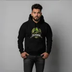 Men's premium printed hoodie (Black)