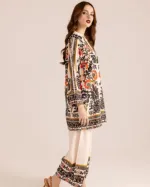 Dola Silk Digital Print Two Piece for Women, Sizes XL and XXL