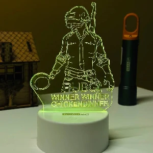 GearUP Acrylic Multicolor Night Lamp (PUBG) – WHITE