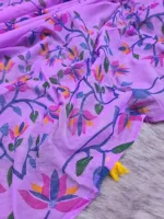 Women's Half Silk Screen Print Saree, 12 Haath, 3 Colours