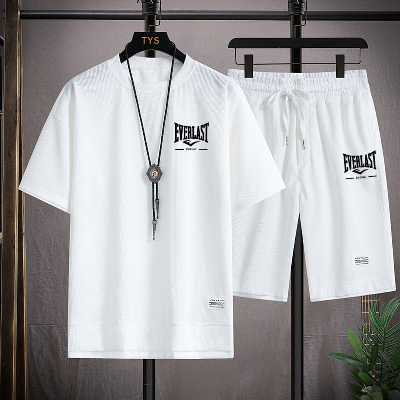 Men's Mesh T-Shirt and Shorts Two-Piece Set, 170 GSM, Sizes M to XL