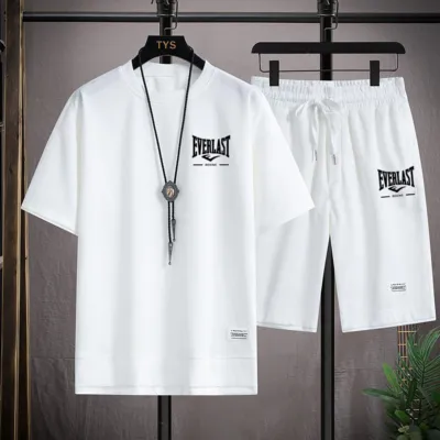 Men's Mesh T-Shirt and Shorts Two-Piece Set, 170 GSM, Sizes M to XL