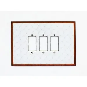 3 Hole Fiber Switch Board White