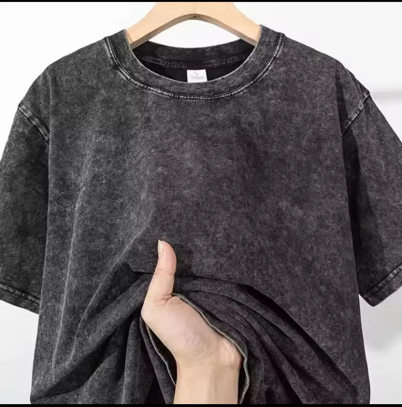 Men's Acid Wash Drop Shoulder T-Shirt, 250 GSM Pure Cotton, 3 Colours