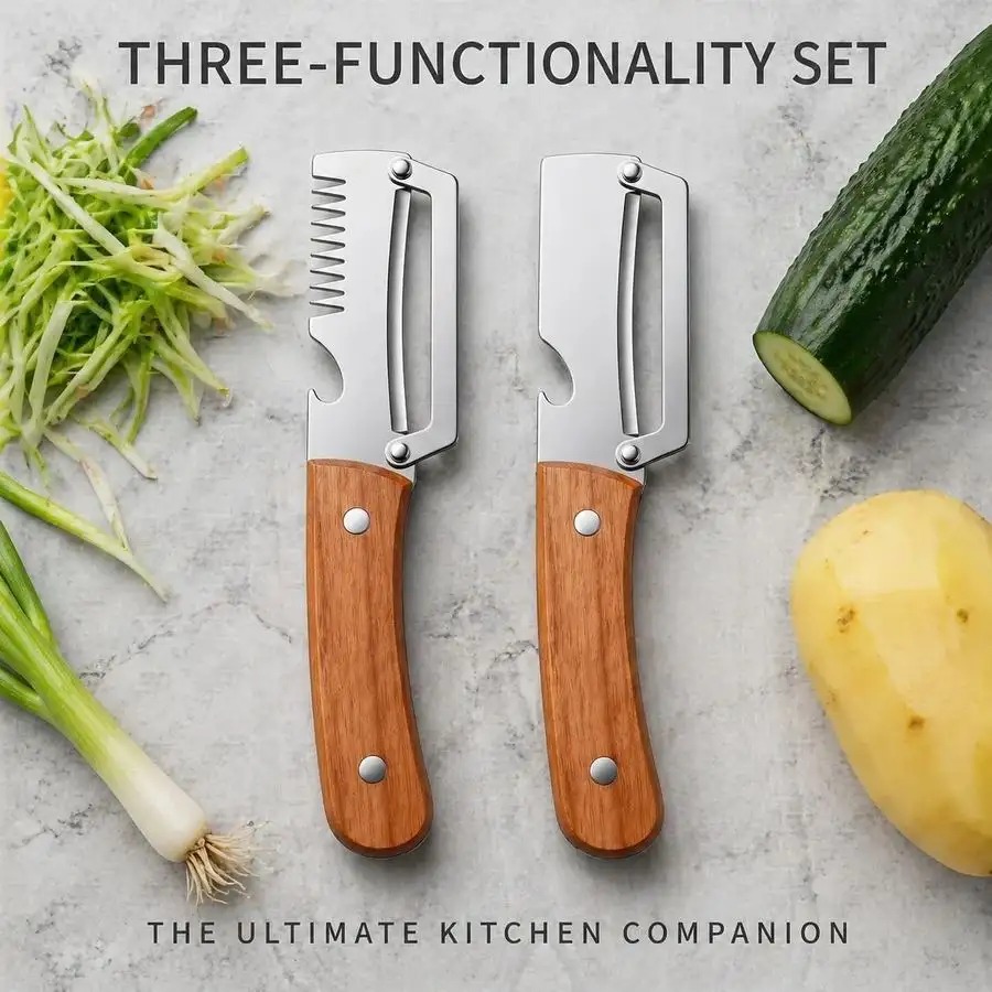 3 in 1 Multifunctional Vegetable Peeler cutter (2 Pcs)