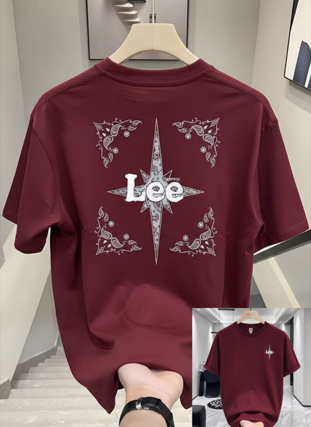 Men's 220 GSM Cotton-Spandex Drop Shoulder T-Shirt, Chest 42 to 48