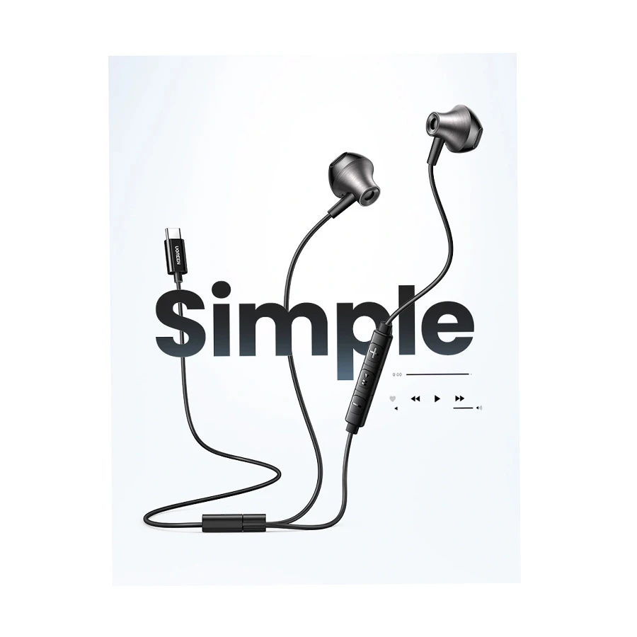 UGREEN EP106 Black Wired Type C In-Ear Earphone