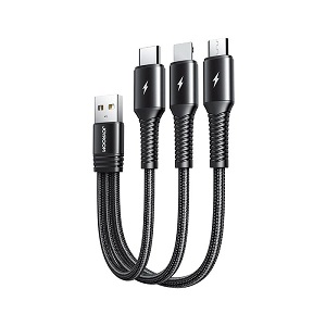 Joyroom 3 in 1 charging cable 0.15m-micro type c lightning (S-01530G9)