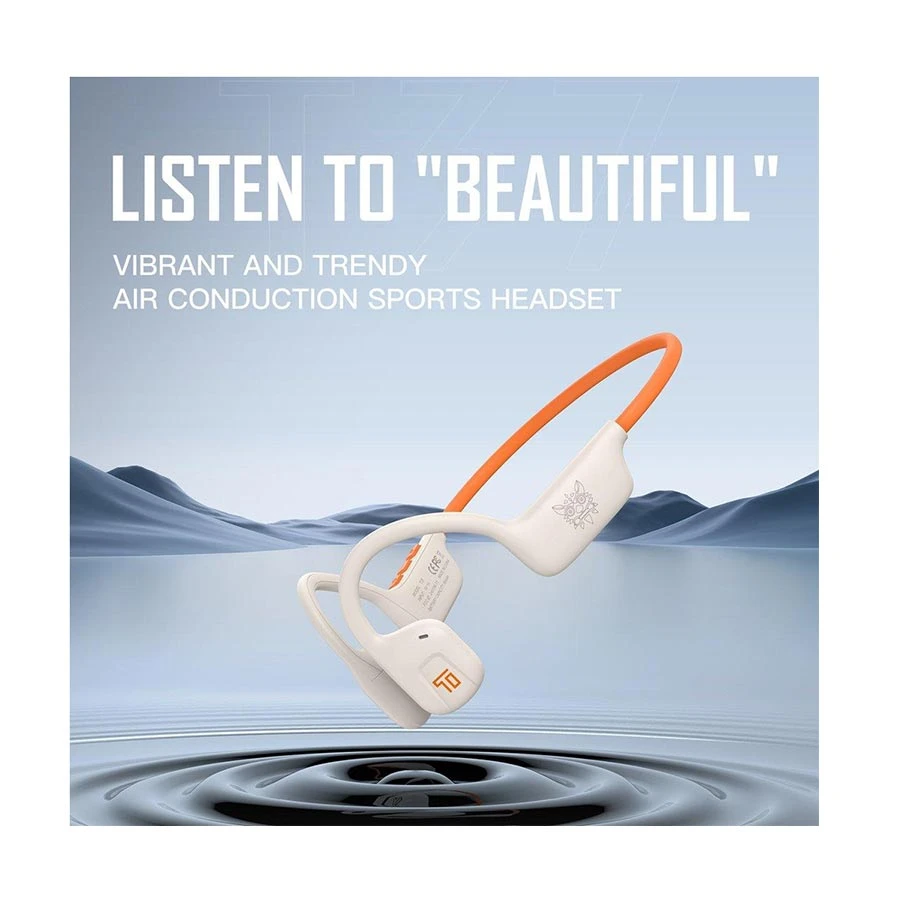 Onikuma T37 Air Conduction Wireless Neckband White-Orange