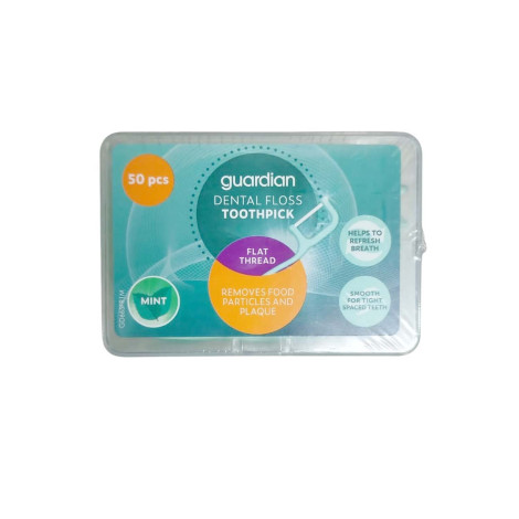Guardian Dental Floss Toothpick Mint 50Pcs (Singapore)