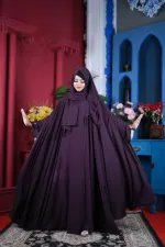 Nusayba Abaya Full Set with Stone and Lace Work