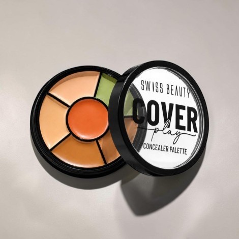 Swiss Beauty Cover Play 6 in 1 Concealer Palette - 01 Light To Medium (Korea)