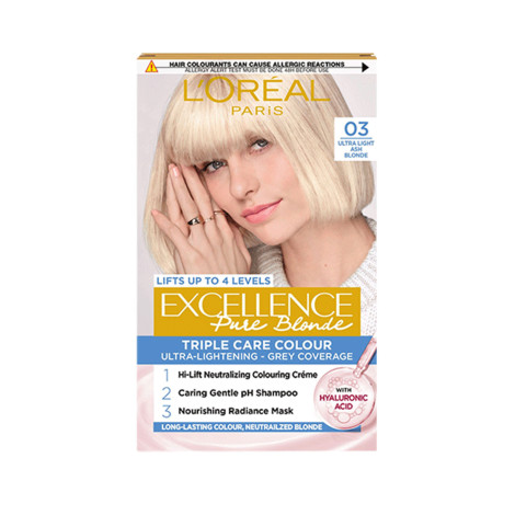 L'Oreal Excellence Pure Blonde Triple Care Colour - 03 Ultra Light Ash Blonde (Belgium)