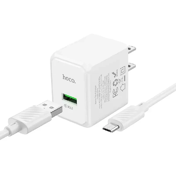 Hoco CS12A Ocean Single Port QC3.0 Charger (Micro) (EU)