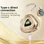 J82 TWS Wireless Touch Control Over-Ear Headphones with LED Digital Display IPX-4 Waterproof Rating for Gaming with Low Latency