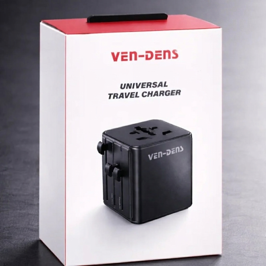 VEN-DENS High quality Travel Charger Fast charging Rated power 2500W EU/AU/UK/US 4 IN 1 Travel Adapter Fast Charger