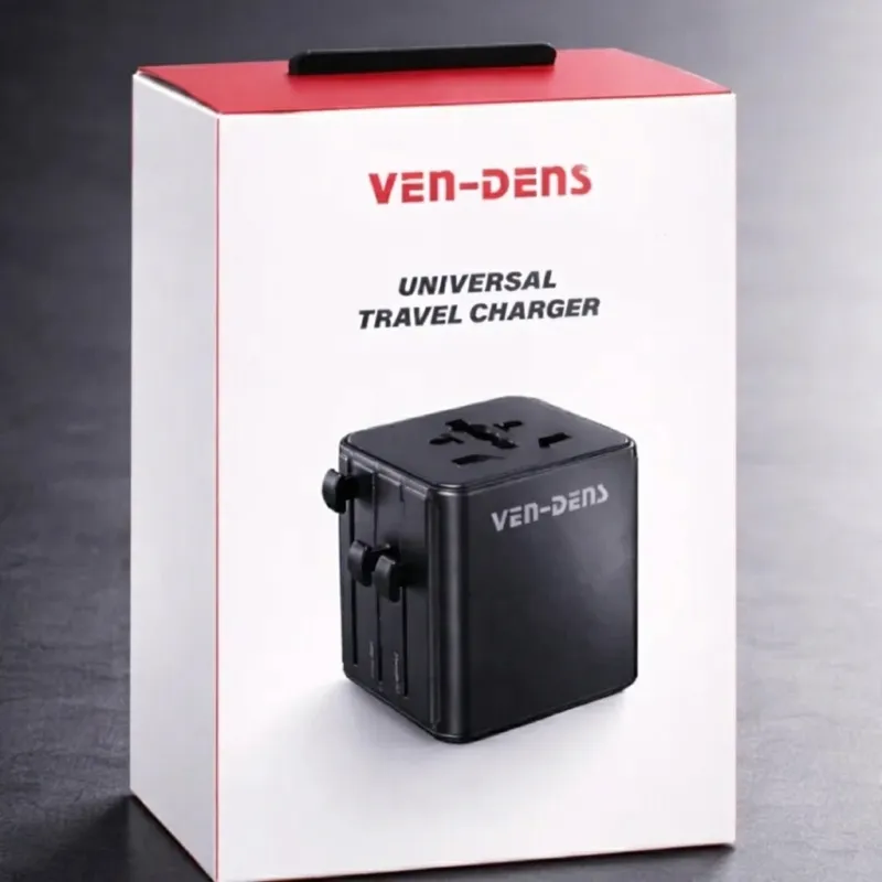 VEN-DENS High quality Travel Charger Fast charging Rated power 2500W EU/AU/UK/US 4 IN 1 Travel Adapter Fast Charger