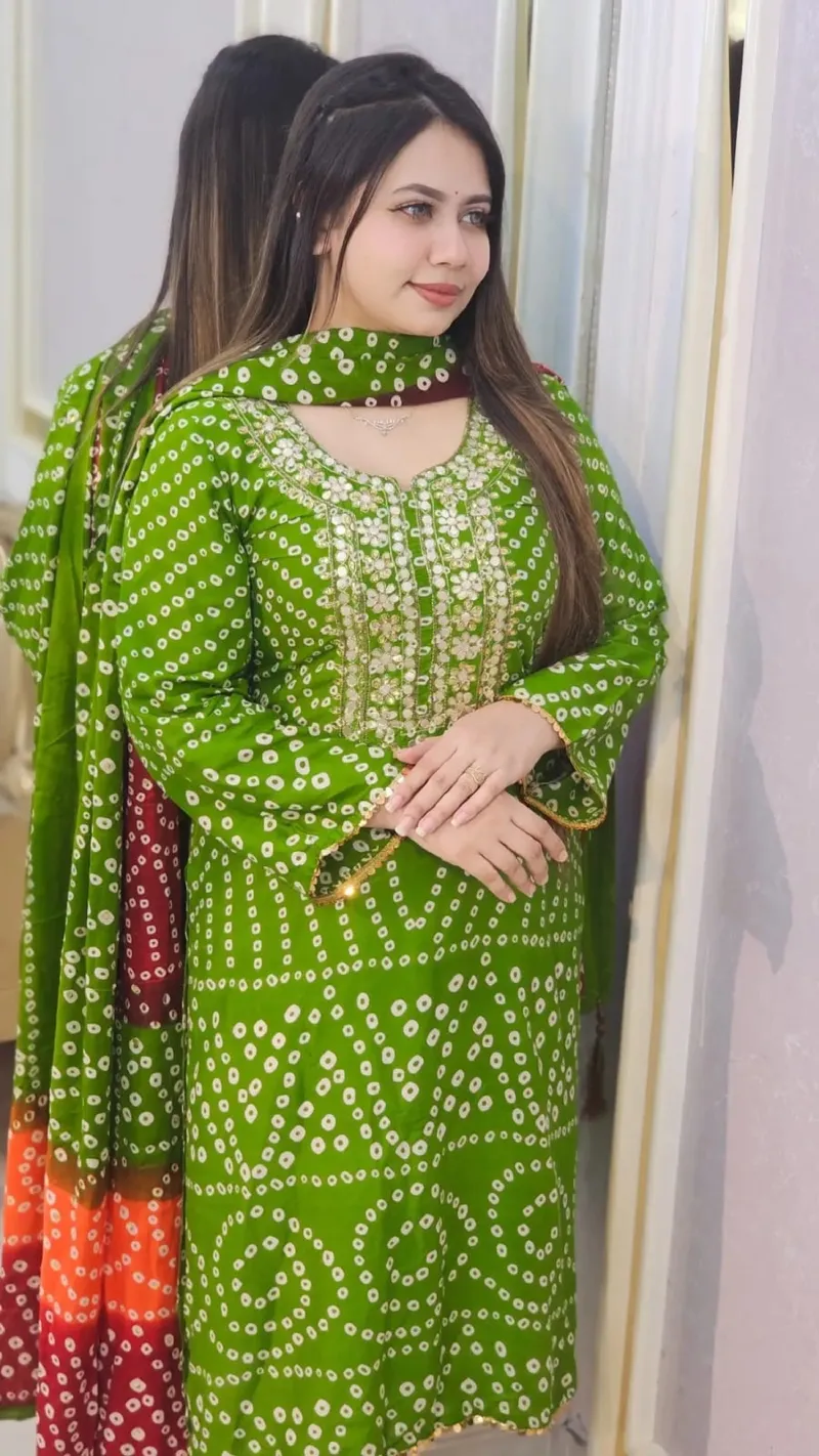 Chunri Boutique Three Piece in Printed Cotton Silk