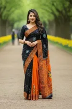 Nakshi Tangail Style Dhupian Silk Saree, 13 Haath Length