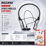 RE-NY060 Recrsi wireless Neckband Bluetooth Earphone Charging backup 200 hours