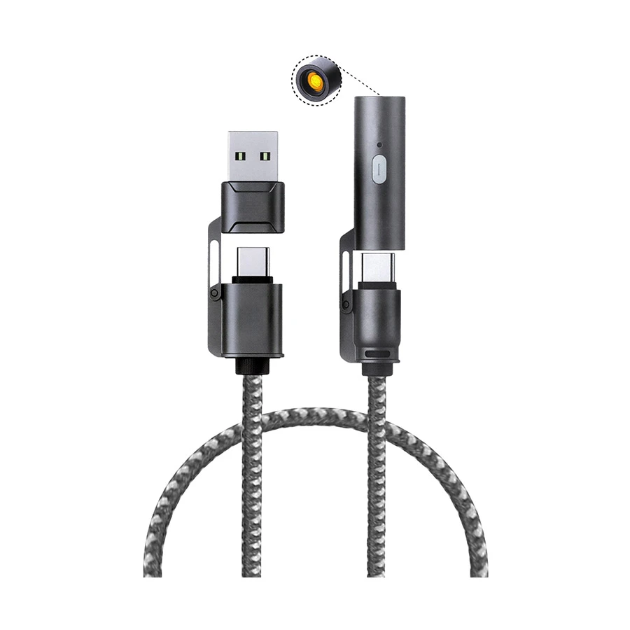 Onten OTN-CC317 USB & Type-C to Type-C 1.5 Meter Gray Charging Cable
