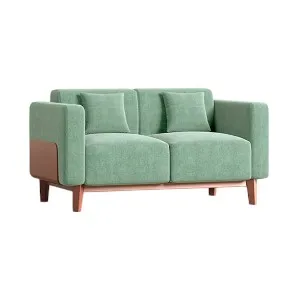 Regal Wooden Double Sofa-Vienna Wooden Double Sofa I SDC-367-3-1-20-FABRIC-2140