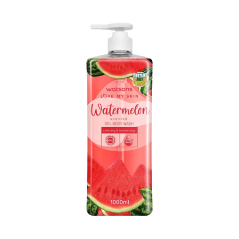 Watsons Love My Skin Watermelon Scented Gel Body Wash 1000ml (Malaysia)