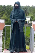 Stone Koti Borka Full Set with Hijab, Attached Koti, 6 Colours