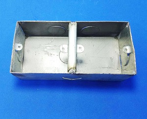 2 Gang Steel Switch & Socket Box Concealed Box - 22 Gauge