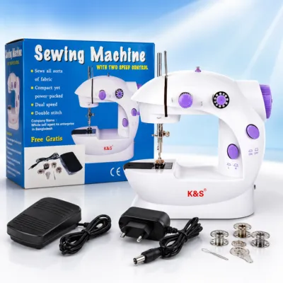 Portable Mini Sewing Machine MLSM-202 with Double Speed and LED Light